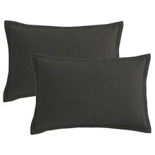 Ascot Waffle Cotton-Blend Standard Pillow Shams (Set of 2)