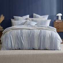 Slate Hurley Cotton-Blend Quilt Cover Set