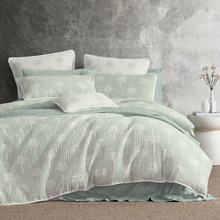 Sage Tahiti Cotton Gauze Jacquard Quilt Cover Set