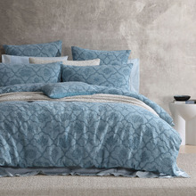 Venice Stonewashed Cotton Jacquard Quilt Cover Set