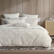 Stone Tahiti Cotton Gauze Jacquard Quilt Cover Set