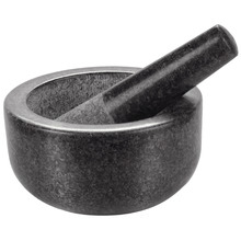 Black Granite Mortar & Pestle
