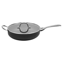 Meteore 25cm Non-Stick Deep Fry Pan with Glass Lid