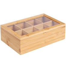 Sherwood 8 Slot Bamboo Tea Box