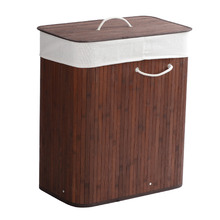 105L Rectangular Folding Bamboo Laundry Basket