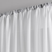 Georgia White Sheer Rod Pocket Curtains (Set of 2)