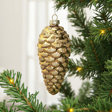 Gold Dasher Pinecone Christmas Baubles (Set of 6)