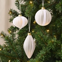 6 Piece Arthur Striped Christmas Bauble Set