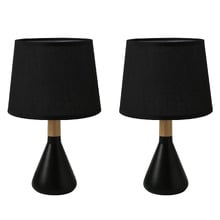 Maddison Rubberwood Table Lamp (Set of 2)