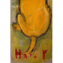 Happy Tails Art Print on Canvas