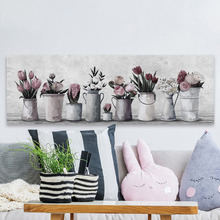 Fresh Cut Flowers Stretched Canvas Wall Art