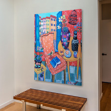 A Salon of Many Colors Art Print on Canvas