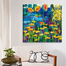 Yellow Garden II Wrapped Canvas Painting Print