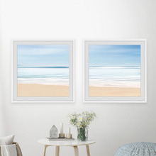 Sea Waves Foam Framed Printed Wall Art Diptych