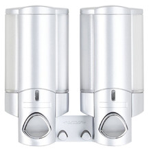 Satin Silver Aviva 300ml Double Soap Dispenser