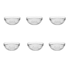 Duralex Lys Stackable 9cm Glass Dip Bowls (Set of 6)