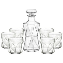7 Piece Bormioli Rocco Cassiopea Decanter & Tumbler Set