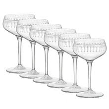 Bartender Art Deco 235ml Martini Glasses (Set of 6)