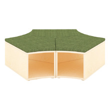 Jooyes Kids' Polygon Modular Benches with Storage (Set of 3)