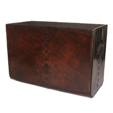Dark Leather Long Magazine Holder