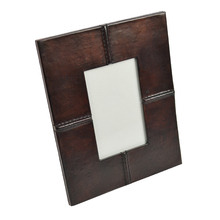 Dark Leather Photo Frame