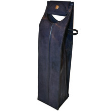 Blue Novellino Leather Single Wine Carrier