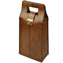 Musigny Leather Double Wine Carrier