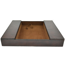 Dark Brown Renzo Leather Desktop Organiser