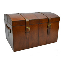 Tan Buffalo Leather Treasure Chest