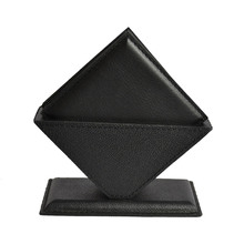 6 Piece Black Leather Coaster Sets