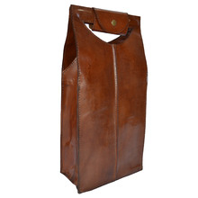 Leather Double Wine Holder