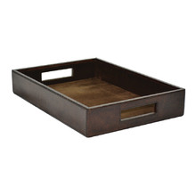 Dark Leather Buffet Tray