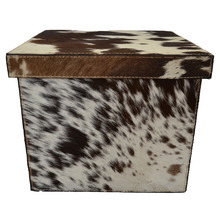 Square Fur Leather Box