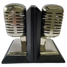 Equestrian Retro Mic Bookends (Set of 2)