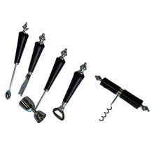 5 Piece Dark Bar Leather Cocktail Set