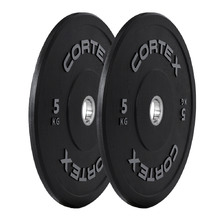 Black Cortex V2 Rubber Olympic Bumper Plates (Set of 2)