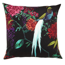 Black Chintz Velvet Cushion
