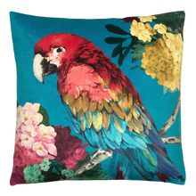 Parrot Chintz Velvet Cushion