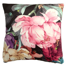 Peony Square Velvet Cushion