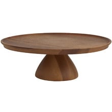 Natural Wooden Footed Cake Stand