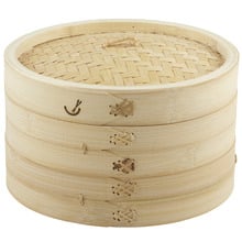 2 Tier Natural Bamboo Steamer