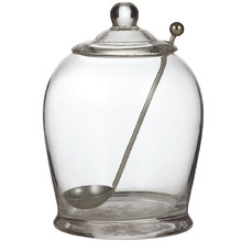 2 Piece Glass Olive Jar & Ladle Set