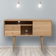 Niche Oak Wood Highboard