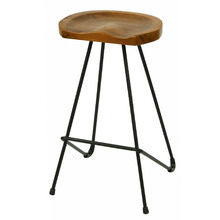 71cm  Industrial Pin Iron Barstool