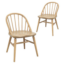 Yelena Oak Wood Dining Chairs (Set of 2)