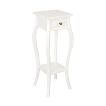 White 1 Drawer Plant Stand