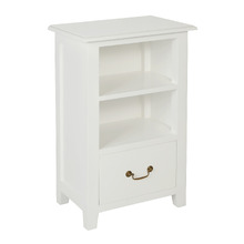 Hamptons White 1 Drawer Lamp Table