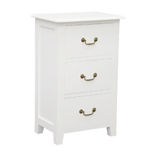 White 3 Drawer Lamp Table