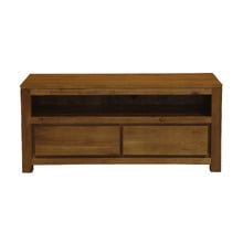 120cm Belgium 2 Drawer Mahogany Wood Entertainment Unit