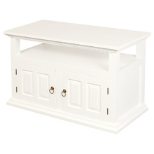 97cm White Tasmania 2 Door Mahogany Wood TV Stand